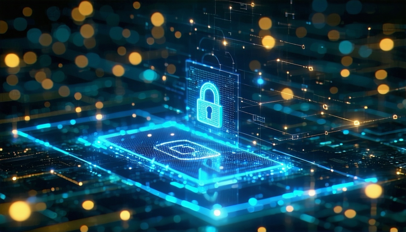 Advanced cybersecurity measures protecting business data